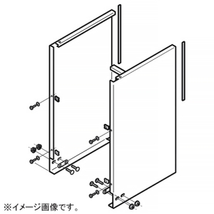 ネグロス電工 【受注生産品】フード接続ラック SRタイプ 適合ラック幅600mm 高耐食性めっき鋼板製 SD-SRFBZ60