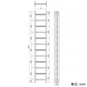 ネグロス電工 【受注生産品】立上り用両面ラック 強力タイプ B20RNタイプ BLC方式 幅1500mm 定尺3m 標準塗装仕様 【受注生産品】立上り用両面ラック 強力タイプ B20RNタイプ BLC方式 幅1500mm 定尺3m 標準塗装仕様 B20RN150 画像2