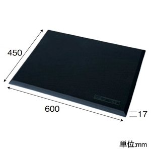 山善 疲労軽減用マット ≪楽マット楽≫ 600×450mm ブラック 疲労軽減用マット ≪楽マット楽≫ 600×450mm ブラック YC-45600-17(BK) 画像2