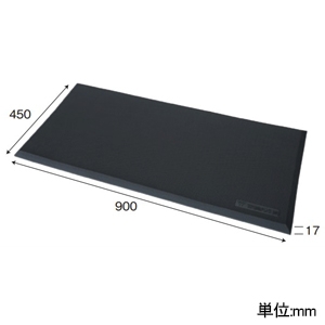 山善 疲労軽減用マット ≪楽マット楽≫ 900×450mm ブラック 疲労軽減用マット ≪楽マット楽≫ 900×450mm ブラック YC-45900-17(BK) 画像2