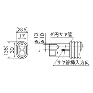 オンダ製作所 カポリツインW ダ円サヤ管入 カポリツインW ダ円サヤ管入 PEX10CT-D-25F 画像3