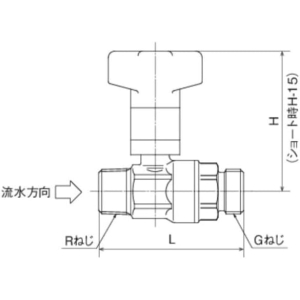 オンダ製作所 CB1型 逆止弁付ボールバルブ CB1型 逆止弁付ボールバルブ CB1-2013M-S 画像2
