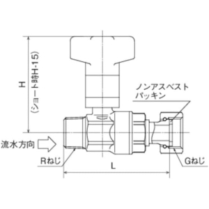 オンダ製作所 CB7型 逆止弁付ボールバルブ CB7型 逆止弁付ボールバルブ CB7-1320M-S 画像2