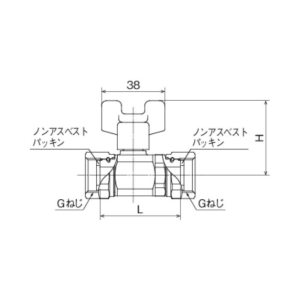 オンダ製作所 AE12型ボールバルブ AE12型ボールバルブ AE12-13M 画像2
