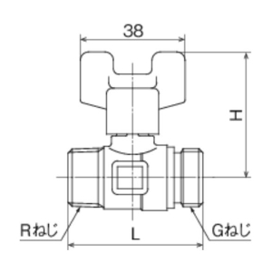 オンダ製作所 AU1型ボールバルブ AU1型ボールバルブ AU1-20 画像2
