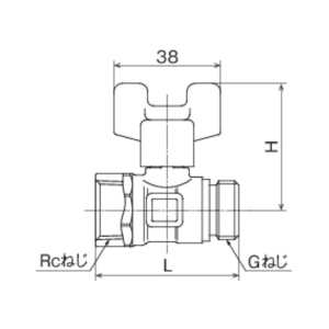 オンダ製作所 AU3型ボールバルブ AU3型ボールバルブ AU3-20M-S 画像2