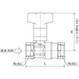 オンダ製作所 CB3型 逆止弁付ボールバルブ CB3型 逆止弁付ボールバルブ CB3-13M-S 画像2