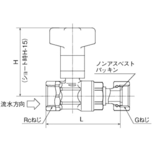 オンダ製作所 CB8型 逆止弁付ボールバルブ CB8型 逆止弁付ボールバルブ CB8-13M-S 画像2
