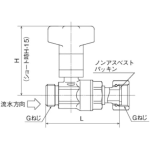 オンダ製作所 CB20型 逆止弁付ボールバルブ CB20型 逆止弁付ボールバルブ CB20-2013M-S 画像2