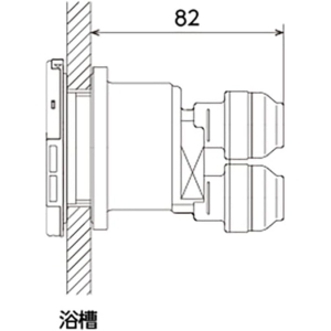 オンダ製作所 JF1型循環口 ストレート WLJ式樹脂管用 JF1型循環口 ストレート WLJ式樹脂管用 JF1-S13 画像2