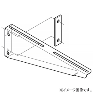 ネグロス電工 ブラケット 適合ラック幅500mm 補強板付 ステンレス製 S-BKL50