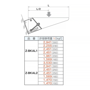 ネグロス電工 傾斜壁用ブラケット取付金具 高さ130mm 溶融亜鉛めっき仕上げ 傾斜壁用ブラケット取付金具 高さ130mm 溶融亜鉛めっき仕上げ Z-BKAL1 画像3