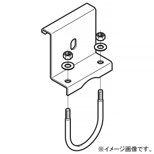 ネグロス電工 パイプブラケット用振れ止め金具 親桁部用 QRラック適合 溶融亜鉛めっき仕上げ PBQ1