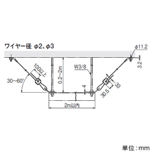 ネグロス電工 ワイヤーローブ式振れ止めシステム(ロッカブルプラス) 《グリップル》 ワイヤー径φ3mm ワイヤー長さ2m 2本組 ワイヤーローブ式振れ止めシステム(ロッカブルプラス) 《グリップル》 ワイヤー径φ3mm ワイヤー長さ2m 2本組 GRDE-W3-3-200 画像2
