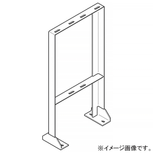 ネグロス電工 【受注生産品】床面固定立上りケーブルラック用耐震架台 2層用 1列 幅410×高さ1300mm 標準塗装仕様 P-AGYS50213