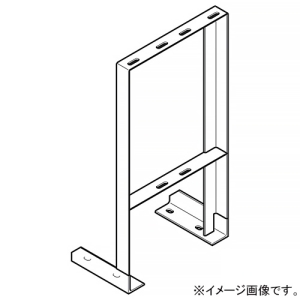 ネグロス電工 【受注生産品】床面固定立上りケーブルラック用耐震架台 2層用内足タイプ 1列 幅410×高さ800mm 溶融亜鉛めっき仕上げ Z-AGYS5028U