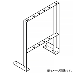 ネグロス電工 【受注生産品】床面固定立上りケーブルラック用耐震架台 2層2列用内足タイプ 幅630×高さ800mm 溶融亜鉛めっき仕上げ Z-AGYSW6548U