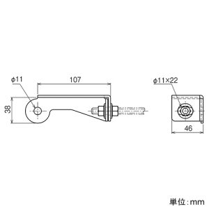 ネグロス電工 ブレース取付金具 右側用 ブレース取付金具 右側用 BKBR1HR 画像2
