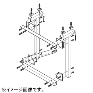 ネグロス電工 【受注生産品】ケーブルラック制振システム用架台 H形鋼用 1000×1195mm 適合フランジ幅350mm ZBDSH3590-1000