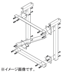 ネグロス電工 【受注生産品】ケーブルラック制振システム用架台 スラブ用 600×1495mm 【受注生産品】ケーブルラック制振システム用架台 スラブ用 600×1495mm ZBDSC120-600