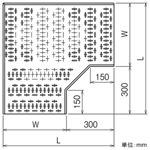 ネグロス電工 外直角L形分岐ラック WRタイプ 幅300mm 溶融亜鉛めっき鋼板仕様 外直角L形分岐ラック WRタイプ 幅300mm 溶融亜鉛めっき鋼板仕様 WRLA30-S 画像2
