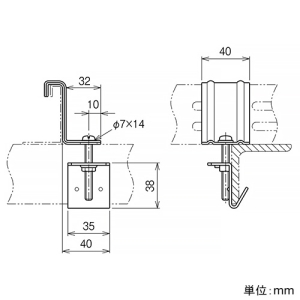 ネグロス電工 アングル用振れ止め金具 WRタイプ 適合フランジ厚4〜8mm アングル用振れ止め金具 WRタイプ 適合フランジ厚4〜8mm WRS10 画像2