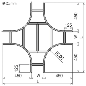 ネグロス電工 【受注生産品】X形分岐ラック ARタイプ ラック幅1200mm 適合ラック10AR 【受注生産品】X形分岐ラック ARタイプ ラック幅1200mm 適合ラック10AR 10ARX120 画像2