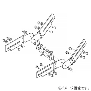 ネグロス電工 【受注生産品】子桁付上下左右自在継ぎ金具 ARタイプ 適合ラック5AR 2個組 5ARB3