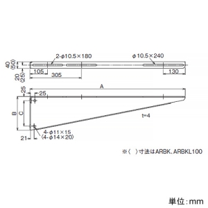 ネグロス電工 ブラケット ARタイプ 適合ラック幅800mm ブラケット ARタイプ 適合ラック幅800mm ARBKL80 画像2