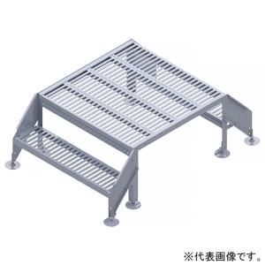 ネグロス電工 組立式歩廊架台 2段ステップ 両階段キット 幅1020×歩廊部長さ11020mm STP55150-100