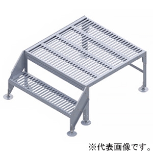 ネグロス電工 組立式歩廊架台 2段ステップ 片階段キット 幅1020×歩廊部長さ750mm STP5575S-100