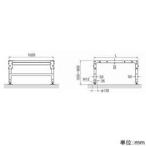 ネグロス電工 組立式歩廊架台 2段ステップ 階段なし 幅1020×歩廊部長さ1020mm 組立式歩廊架台 2段ステップ 階段なし 幅1020×歩廊部長さ1020mm STP5550NS-100 画像2