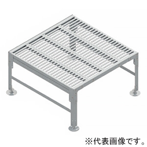 ネグロス電工 組立式歩廊架台 2段ステップ 階段なし 幅1020×歩廊部長さ11020mm STP55150NS-100
