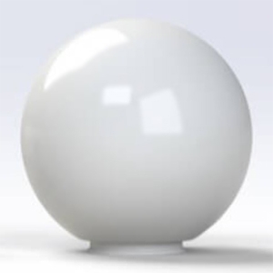 長谷川製作所 アクリルグローブ 球型 外径250mm 乳半色 アクリルグローブ 球型 外径250mm 乳半色 AG250W