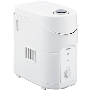 ツインバード スチーム式パーソナル加湿器 水タンク容量約1.2L 加湿量約150ml/h アロマトレー付 ホワイト スチーム式パーソナル加湿器 水タンク容量約1.2L 加湿量約150ml/h アロマトレー付 ホワイト SK-E961W