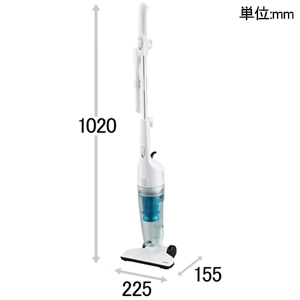 ツインバード スティック型クリーナー 2way仕様(スティック・ハンディ) サイクロン式 集じん容量約0.6L ホワイト スティック型クリーナー 2way仕様(スティック・ハンディ) サイクロン式 集じん容量約0.6L ホワイト TC-EA35W 画像2