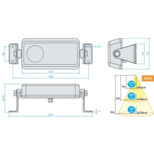 ルクス 厨房専用電源一体型LEDランプ レンジフード用LEDランプ 厨房専用電源一体型LEDランプ レンジフード用LEDランプ LLE-1000 画像2