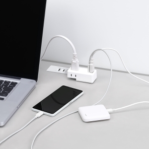 ヤザワ 極小USBタップ 2個口 PD20W 白 極小USBタップ 2個口 PD20W 白 H5FS400PD20WH 画像4