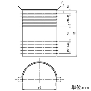 オーケー器材 中空壁丸穴スリーブ 適合開口径φ110mm 1梱包5セット(2枚1セット)入 中空壁丸穴スリーブ 適合開口径φ110mm 1梱包5セット(2枚1セット)入 K-JIM100 画像2