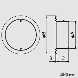 オーケー器材 防火区画貫通部材 ≪ファイバリア≫ マンション用 クーラーキャップセット 適合開口呼び径75mm 防火区画貫通部材 ≪ファイバリア≫ マンション用 クーラーキャップセット 適合開口呼び径75mm K-JAPMS75 画像2