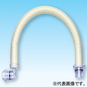 オーケー器材 ドレンアップ専用配管 ≪工速ドレンホース≫ 断熱ドレン継手用 室内機側VP25エルボ・配管側呼び径25ストレート 配管長さ700mm K-FHL5DFDM