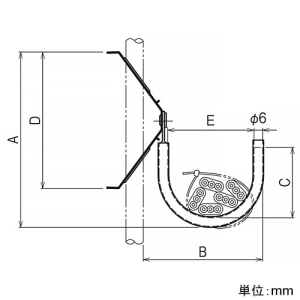 ネグロス電工 吊りボルト・丸鋼用支持金具 二重天井用 W3/8・W1/2兼用 全長121mm ステンレス製 吊りボルト・丸鋼用支持金具 二重天井用 W3/8・W1/2兼用 全長121mm ステンレス製 S-6WCR-W3W4 画像2