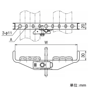 ネグロス電工 吊りボルト用ケーブル支持金具 《ベビーラック&reg;》 二重天井用 W3/8・W1/2兼用 幅200mm 電気亜鉛めっき仕様 吊りボルト用ケーブル支持金具 《ベビーラック&reg;》 二重天井用 W3/8・W1/2兼用 幅200mm 電気亜鉛めっき仕様 FBR200-W3W4 画像2
