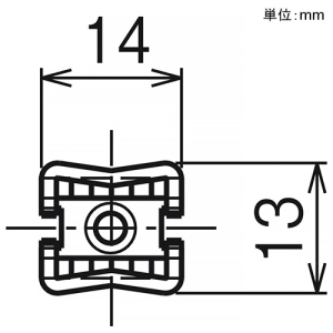 ネグロス電工 ナット 《ネジック&reg;》 盤・火災報知設備用 後付けタイプ 1R・1RA・2RU・2RA型レール用 ねじ径M4 ナット 《ネジック&reg;》 盤・火災報知設備用 後付けタイプ 1R・1RA・2RU・2RA型レール用 ねじ径M4 RX-4E 画像2