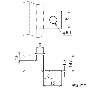 ネグロス電工 【受注生産品】1R用押え金具 《ネジック&reg;》 盤・火災報知設備用 【受注生産品】1R用押え金具 《ネジック&reg;》 盤・火災報知設備用 1RCE 画像2