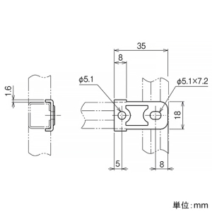 ネグロス電工 1R用枠組金具 《ネジック&reg;》 盤・火災報知設備用 1R用枠組金具 《ネジック&reg;》 盤・火災報知設備用 1TE 画像2