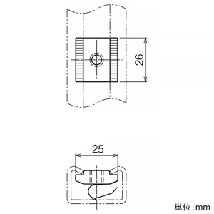 ネグロス電工 ナット 《ネジック&reg;》 盤・火災報知設備用 2D-24Eレール用 ねじ径M8 ナット 《ネジック&reg;》 盤・火災報知設備用 2D-24Eレール用 ねじ径M8 2DZ-8E 画像2