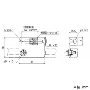 ネグロス電工 マルチセンサーアダプター 《ネジック&reg;》 盤・火災報知設備用 小型センサー横取付用 器具取付ナットM4 マルチセンサーアダプター 《ネジック&reg;》 盤・火災報知設備用 小型センサー横取付用 器具取付ナットM4 LS-5M-4E 画像2