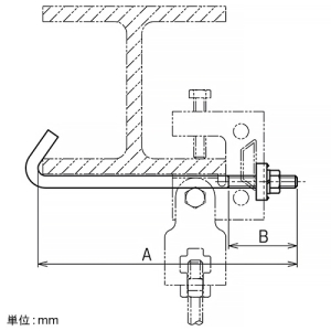 ネグロス電工 HB吊り金具用補強金具 H形鋼用 フランジ厚7〜15・幅250〜300mm用 溶融亜鉛めっき仕上仕様 HB吊り金具用補強金具 H形鋼用 フランジ厚7〜15・幅250〜300mm用 溶融亜鉛めっき仕上仕様 Z-HBRH2530 画像2