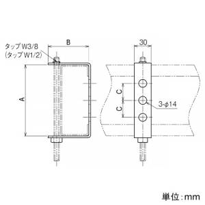 ネグロス電工 リップみぞ形鋼用吊りボルト支持金具 リップみぞ形鋼150×50mm 吊りボルトW3/8 電気亜鉛めっき仕様 リップみぞ形鋼用吊りボルト支持金具 リップみぞ形鋼150×50mm 吊りボルトW3/8 電気亜鉛めっき仕様 RYF150H-W3 画像2